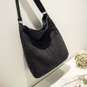 Dames corduroy schoudertas 31 x 40 x 11 cm Tas met lange schouderband Twee voorzakken Sluiting met drukknop Corduroy en polyester 2