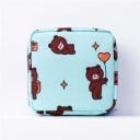 Dames cosmetica tas Klein vierkant etui voor hygiëneproducten en kleine spulletjes Rits Vrolijke print Polyester 13 x 13 x 4 cm Voor in de handtas 2