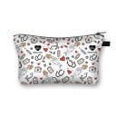 Dames cosmetica tas met gezondheidsmotieven Kleurrijke print Ritssluiting met lus Polyester 21,5 x 13 x 15,5 cm Cadeau voor zorgverleners 1