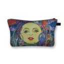 Dames cosmetica tas met kleurrijke print Psychedelische en bloemenpatronen Rits met lus Polyester 13 x 21,5 cm 5