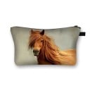 Dames cosmetica tas met paardenprint Rits etui met handvat Polyester 13 x 21,5 cm Voor make-up kwasten en kleine spulletjes in de handtas 4