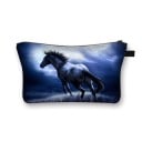 Dames cosmetica tas met paardenprint Rits etui met handvat Polyester 13 x 21,5 cm Voor make-up kwasten en kleine spulletjes in de handtas 30