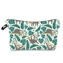 Dames cosmetica tas met vrolijke dierenprint Motief lama of eenhoorn of luiaard Ritssluiting Polyester 13,5 x 22 cm 17