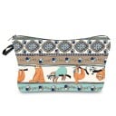 Dames cosmetica tas met vrolijke dierenprint Motief lama of eenhoorn of luiaard Ritssluiting Polyester 13,5 x 22 cm 20