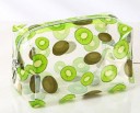 Dames cosmetica tas Transparant met kleurrijke print Vierkante vorm Ritssluiting met metalen runner PVC 18 x 10 x 11 cm Voor cosmetica en reizen 1