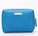 Dames cosmetica tas van polyester 17 x 12,5 x 7 cm Organizer voor cosmetica met rits Gemêleerde stof Lichte voering Lussen aan de zijkant 2