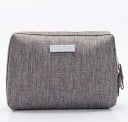 Dames cosmetica tas van polyester 17 x 12,5 x 7 cm Organizer voor cosmetica met rits Gemêleerde stof Lichte voering Lussen aan de zijkant 5