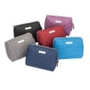 Dames cosmetica tas van polyester 17 x 12,5 x 7 cm Organizer voor cosmetica met rits Gemêleerde stof Lichte voering Lussen aan de zijkant 10
