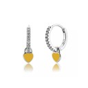 Dames creolen met hart hanger G460 12
