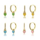 Dames creolen met hart hanger G460 2