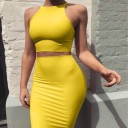 Dames crop top en rok B1199 1