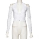 Dames crop top met hoge halslijn 1