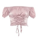 Dames crop top met vetersluiting B393 1