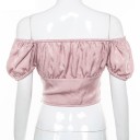 Dames crop top met vetersluiting B393 4