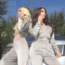 Dames crop top, sweatshirt en broek 4
