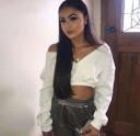 Dames cropped sweatshirt met ronde hals 3