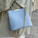 Dames crossbody handtas met clutch Set van 2 stuks Ketting in gouden kleur en lange schouderband van PU leer en polyester Handtas 19 x 18 x 5