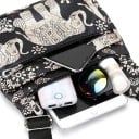 Dames crossbody handtas met print Meer ritszakken Geschikt voor een kleinere tablet Brede schouderband Nylon en polyester 28 x 26 x 8 cm 4