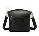 Dames crossbody handtas van echt leer Schoudertas met rits en voorvak Verstelbare schouderband met karabijnhaken 19,5 x 9,5 x 21 cm 7