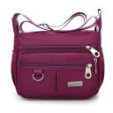 Dames crossbody handtas van nylon en polyester Twee voorzakken met rits Verstelbare schouderband Afmetingen 25 x 19 x 9 cm 4