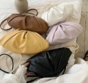 Dames crossbody tas met gerimpelde voorkant en ronde vorm Draagbaar in de hand en over het lichaam PU-leer Breedte 32 cm Hoogte 21 cm 7