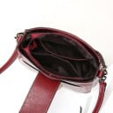 Dames crossbody tas met ketting en lange schouderband Vierkante metalen decoratie Ritssluiting Binnenzakken Echt leer 22 x 16 x 11 cm 5