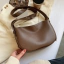 Dames crossbody tas over de schouder in halve cirkelvorm Ritsluiting Verstelbare riem met gesp PU-leer en polyester 27 x 6 x 19 cm 4
