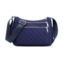 Dames crossbody tas over de schouder Ronde vorm Meer ritscompartimenten Gequilt patroon Brede verstelbare schouderband Nylon en polyester 4