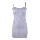 Dames denim mini-jurk 6