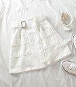 Dames denim minirok met riem 4