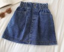 Dames denim rok met elastische taille 5