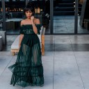 Dames doorschijnende jurk P734 8