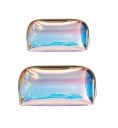 Dames doorzichtige cosmeticatas met holografisch effect Regenboogglans Rits Slanke vorm Materiaal PVC Voor make-up en kleine spulletjes 2