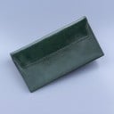 Dames dunne portemonnee van echt leer met klep Elegant vorm van een clutch Glanzend oppervlak Platte profiel Afmetingen 19 x 10 x 1 cm 5