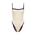 Dames Eendelig Badpak Effen Uitvoering V-hals Dunne Bandjes Polyester Spandex Rekbaar Materiaal Zomer Strandbadpakken 2