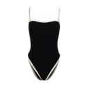 Dames Eendelig Badpak Effen Uitvoering V-hals Dunne Bandjes Polyester Spandex Rekbaar Materiaal Zomer Strandbadpakken 1