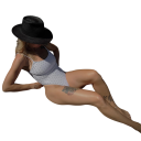 Dames Eénstuk Badmode Dunne Bandjes Stipjes O-Hals Spandex Polyester Effen Elastische Zomer Badmode 5