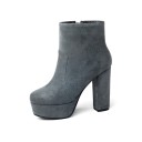 Dames enkellaarsjes met plateauzool A650 14