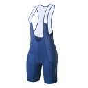 Dames fietsshorts met bretels ademend paneel elastisch polyester lycra korte uitvoering voor weg- en recreatief fietsen 2