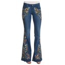 Dames flared jeans met patches 4