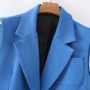 Dames formeel vest blauw P2089 2