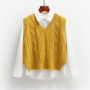 Dames gebreid vest P1419 9