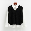 Dames gebreid vest P1419 4