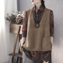 Dames gebreid vest P2262 4