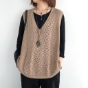 Dames gebreid vest P2263 4