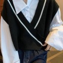 Dames gebreid vest P2399 1