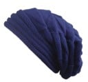 Dames gebreide beanie muts met een vrij verlengd model Reliëf breipatroon Katoenen materiaal Wintermuts voor dagelijks gebruik 4