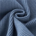 Dames gebreide trui met col van katoen en polyester Effen elegante trui met lange mouwen Universele maat voor de herfst en winter 2