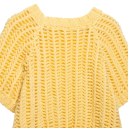 Dames gebreide trui met korte mouwen Striksluiting aan de zijkanten Effen elegante top met een ronde hals Polyester Verschillende kleuren 28