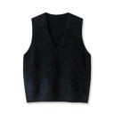 Dames gebreide vest met V-hals zonder mouwen universele maat kasjmier wol blauw fijne brei voor dagelijks gebruik 6